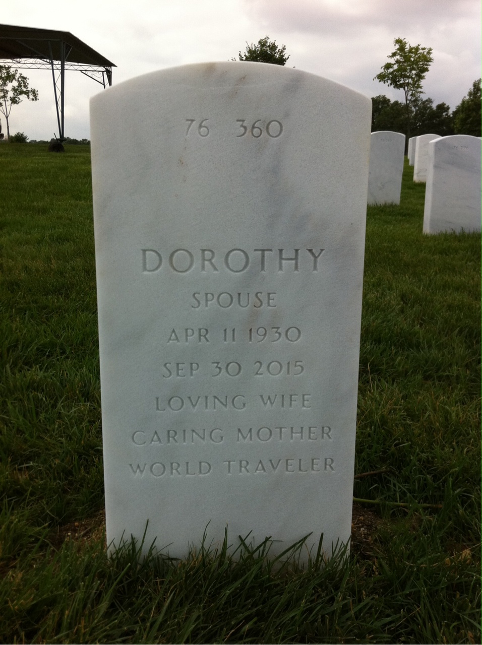 Back of headstone — Kenneth Murphy