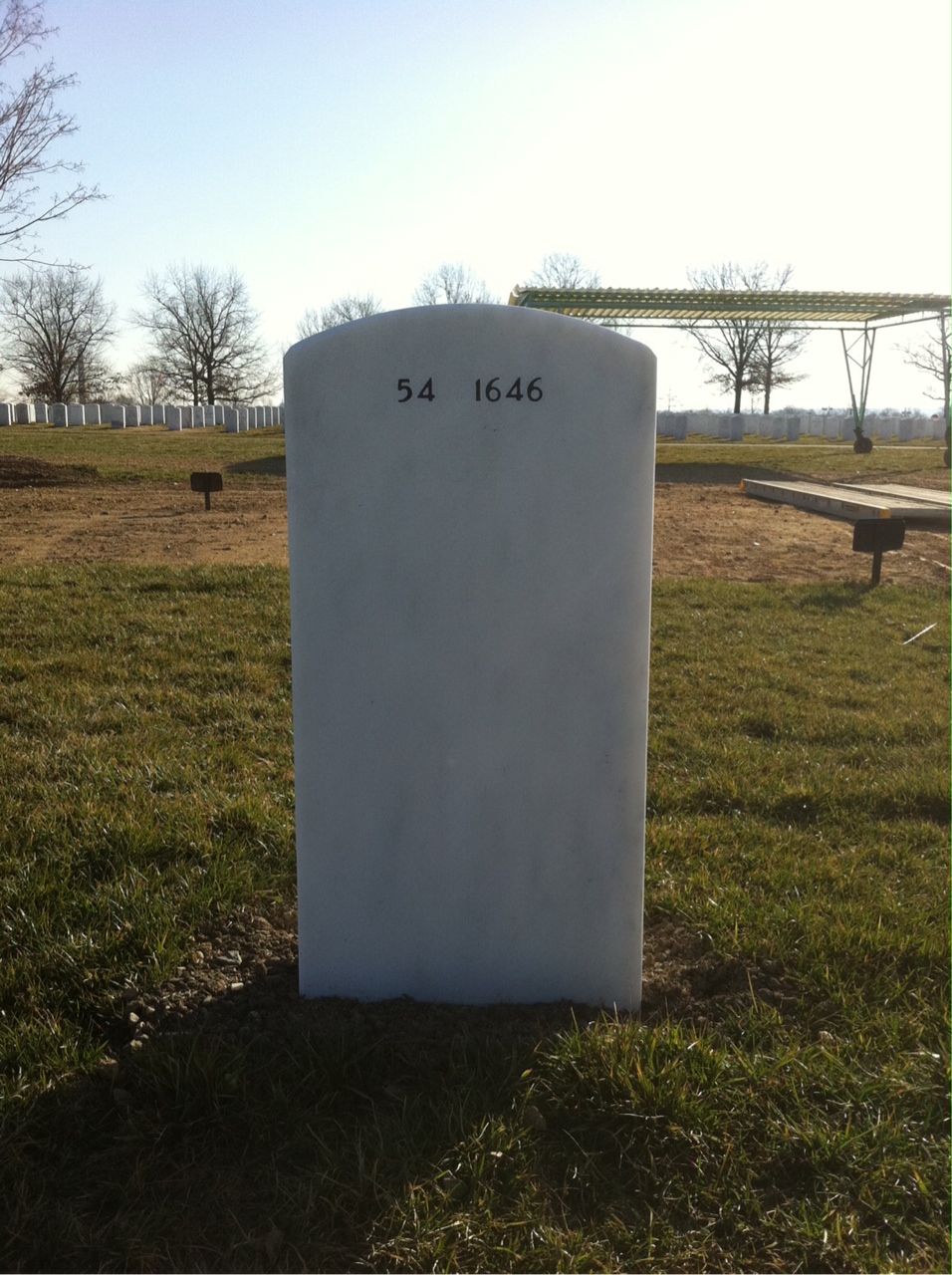 Back of headstone — Richard Glenn Redick