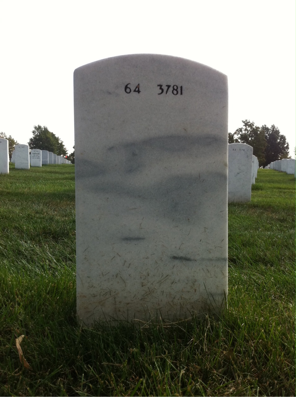 Back of headstone — Kenneth Watson