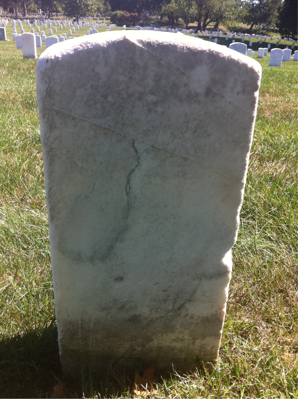 Back of headstone — James Mulholland