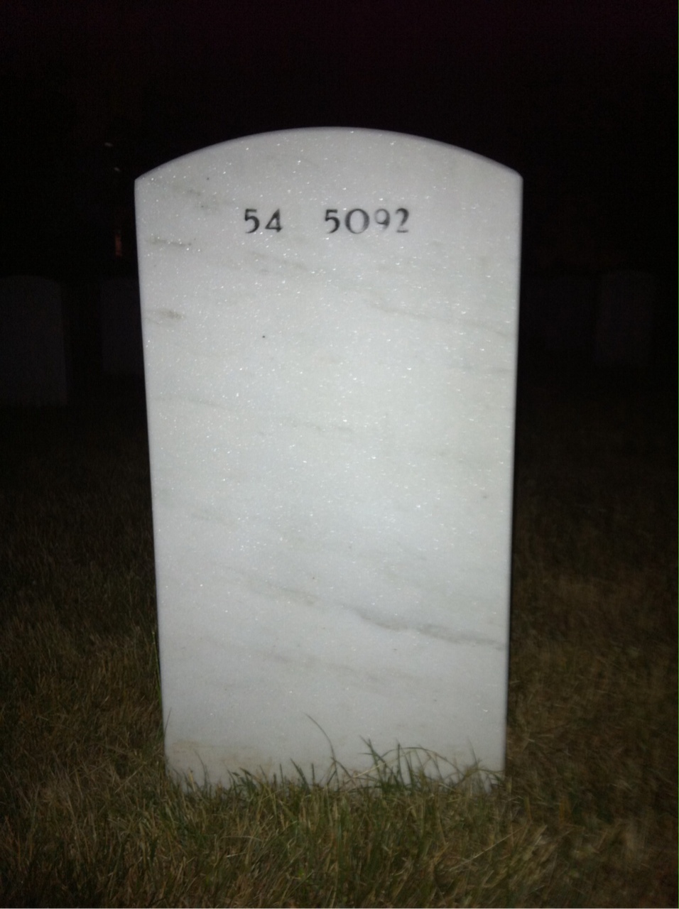 Back of headstone — Lee Cox