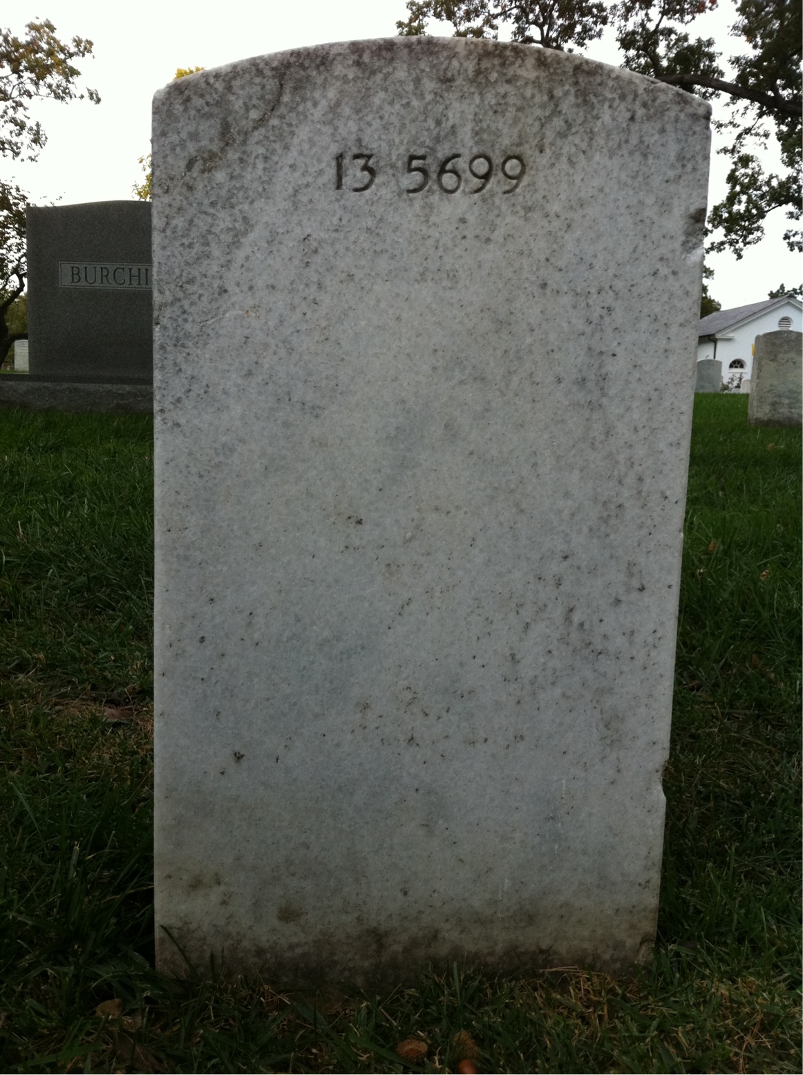 Back of headstone — Orlando Abbey