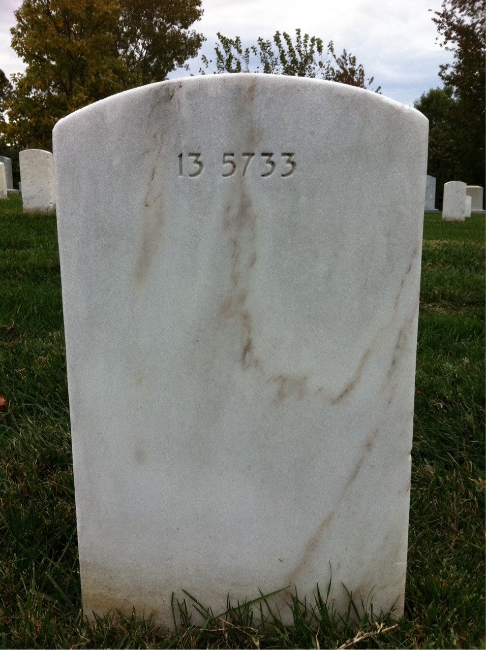 Back of headstone — Jerome Mitchell