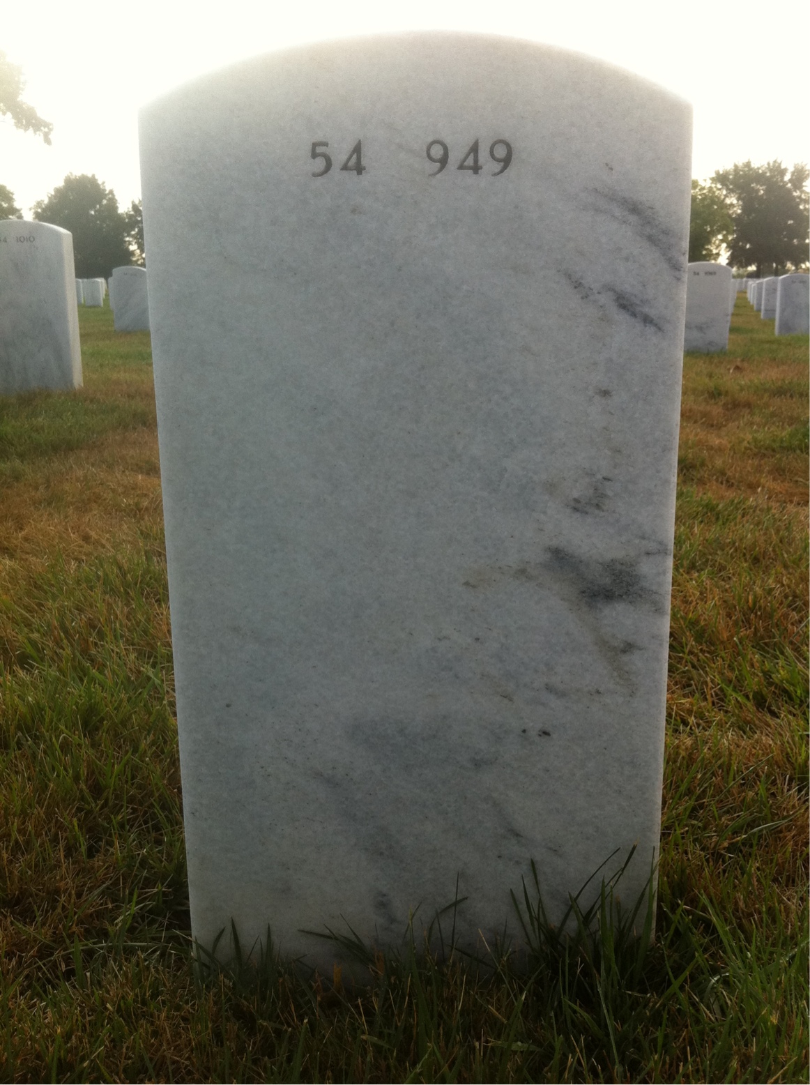 Back of headstone — Betty Wolf