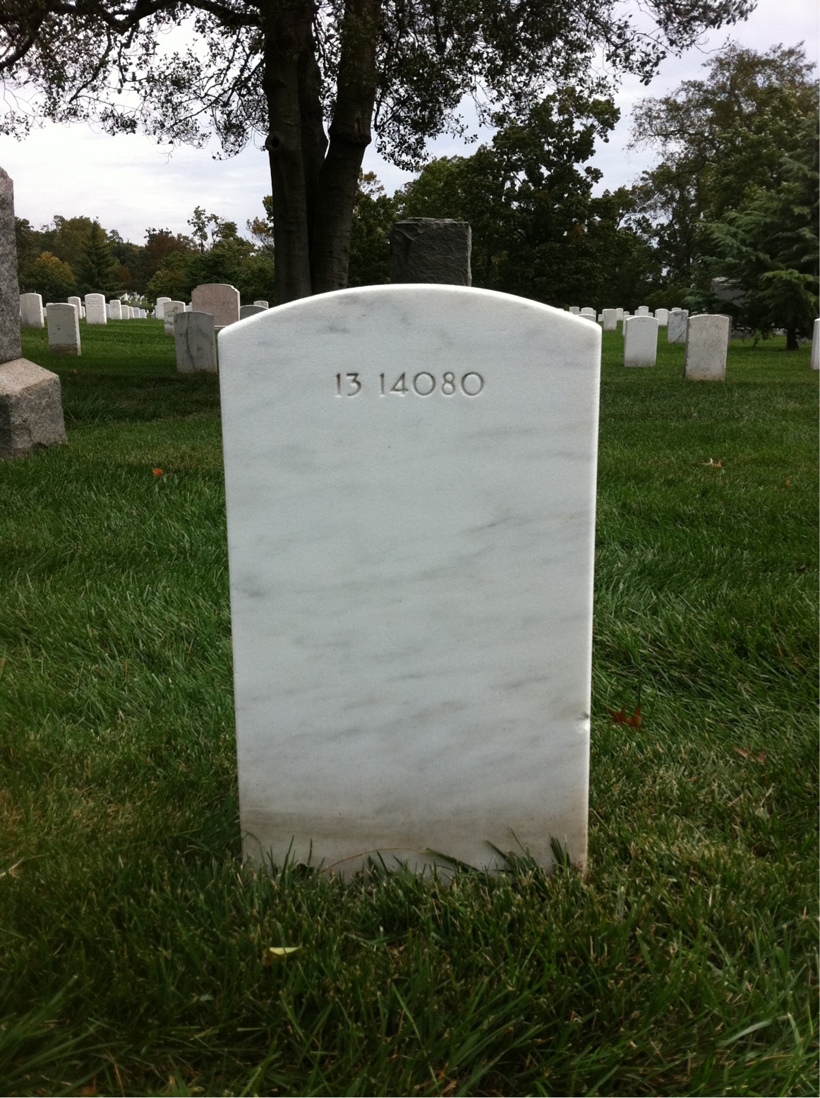 Back of headstone — Christian Muth