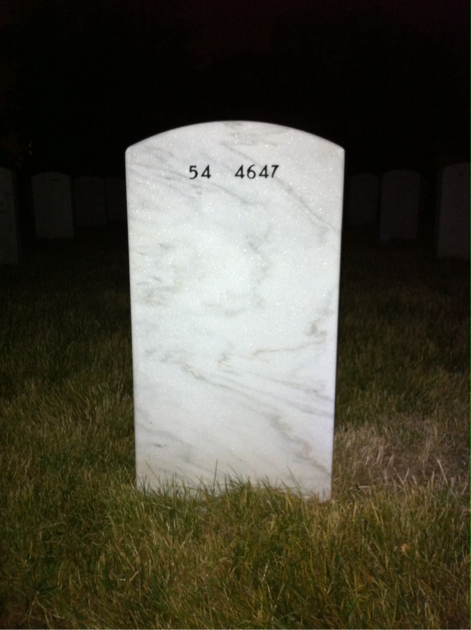 Back of headstone — Gerald Steele