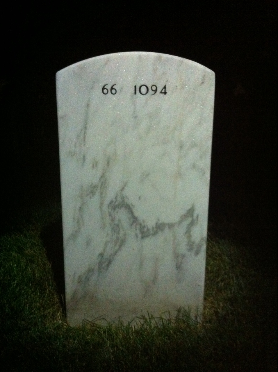 Back of headstone — James Horne
