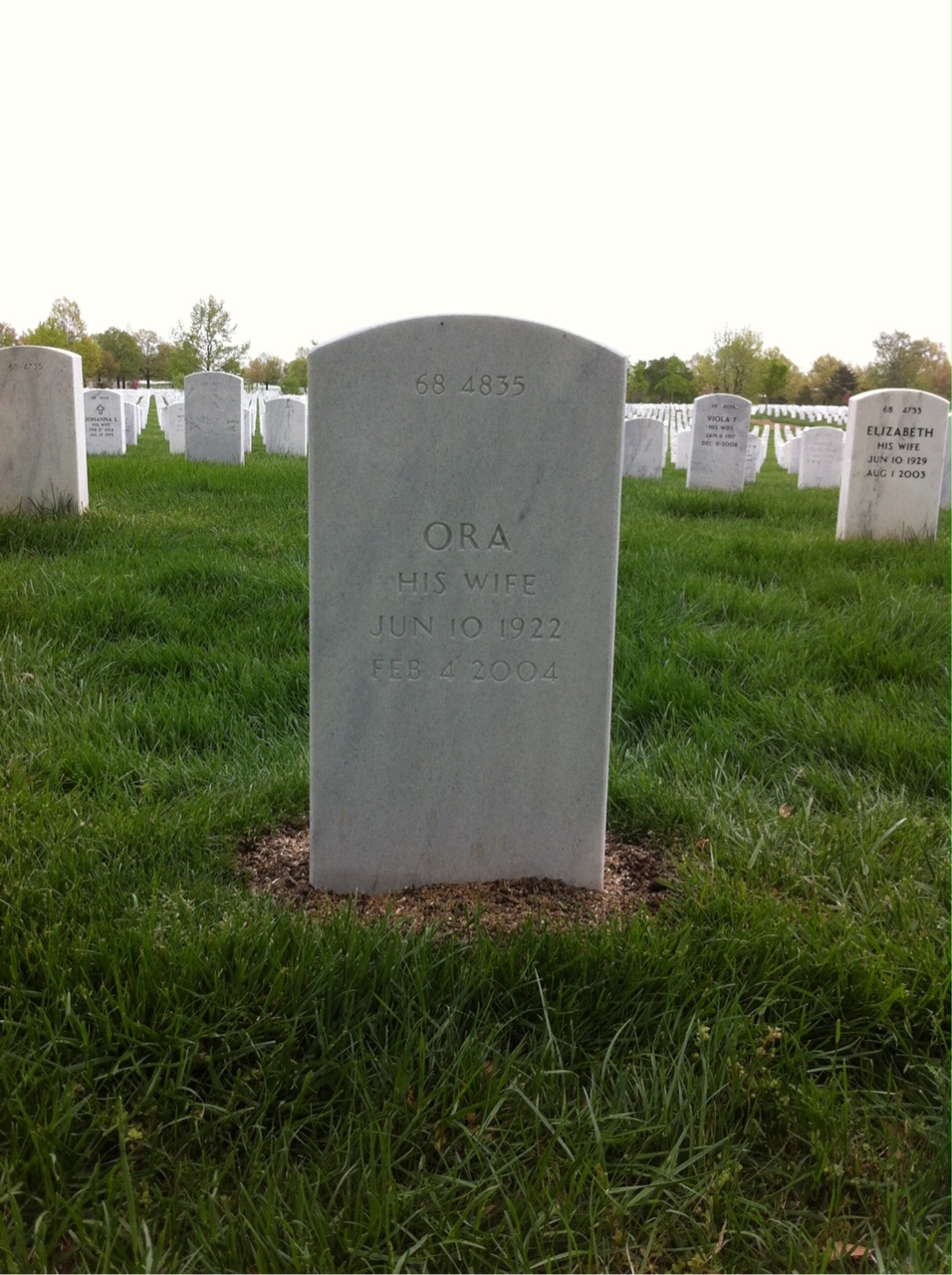 Back of headstone — Richard Moyer
