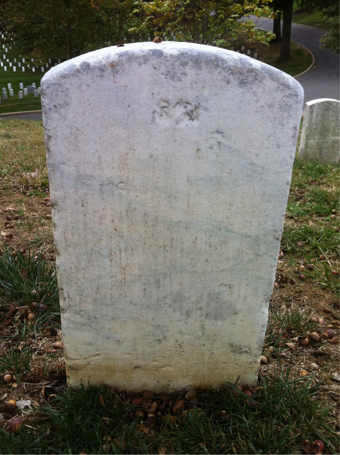 Back of headstone — John Arnold