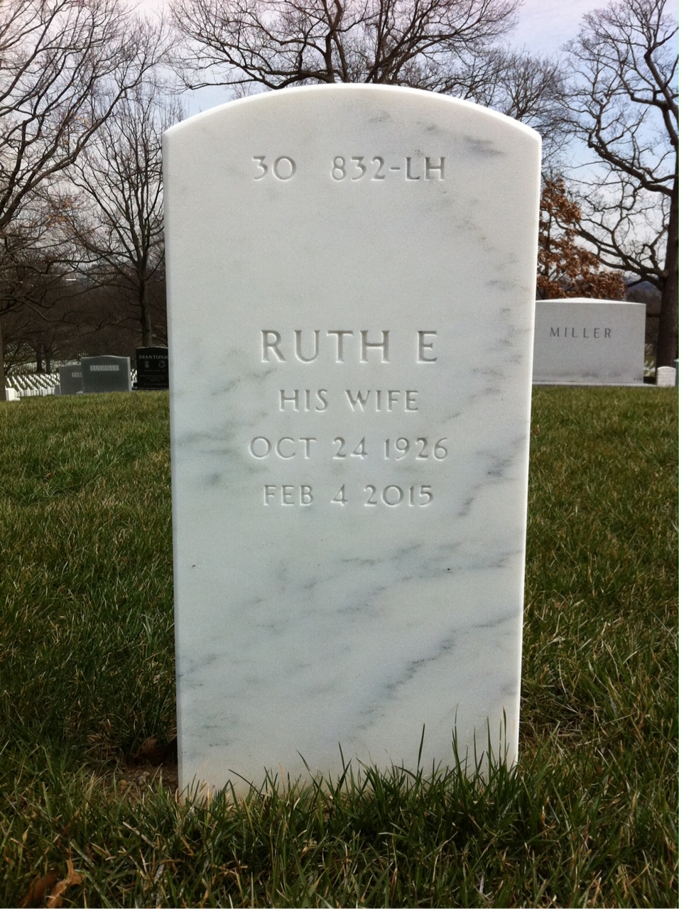 Back of headstone — Joseph Morganti