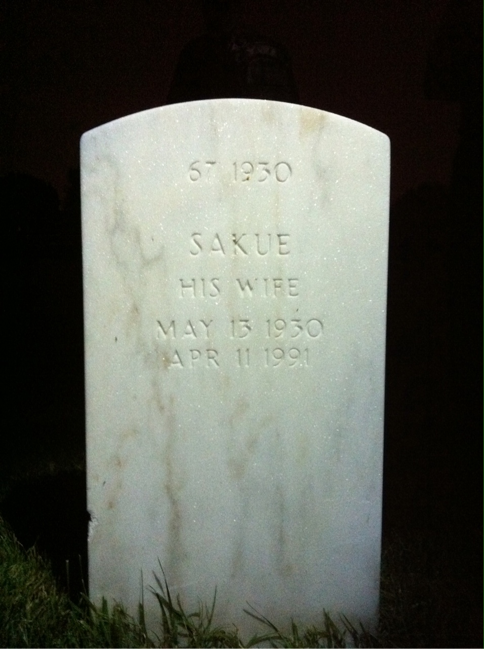 Back of headstone — William Henry Kimbrough