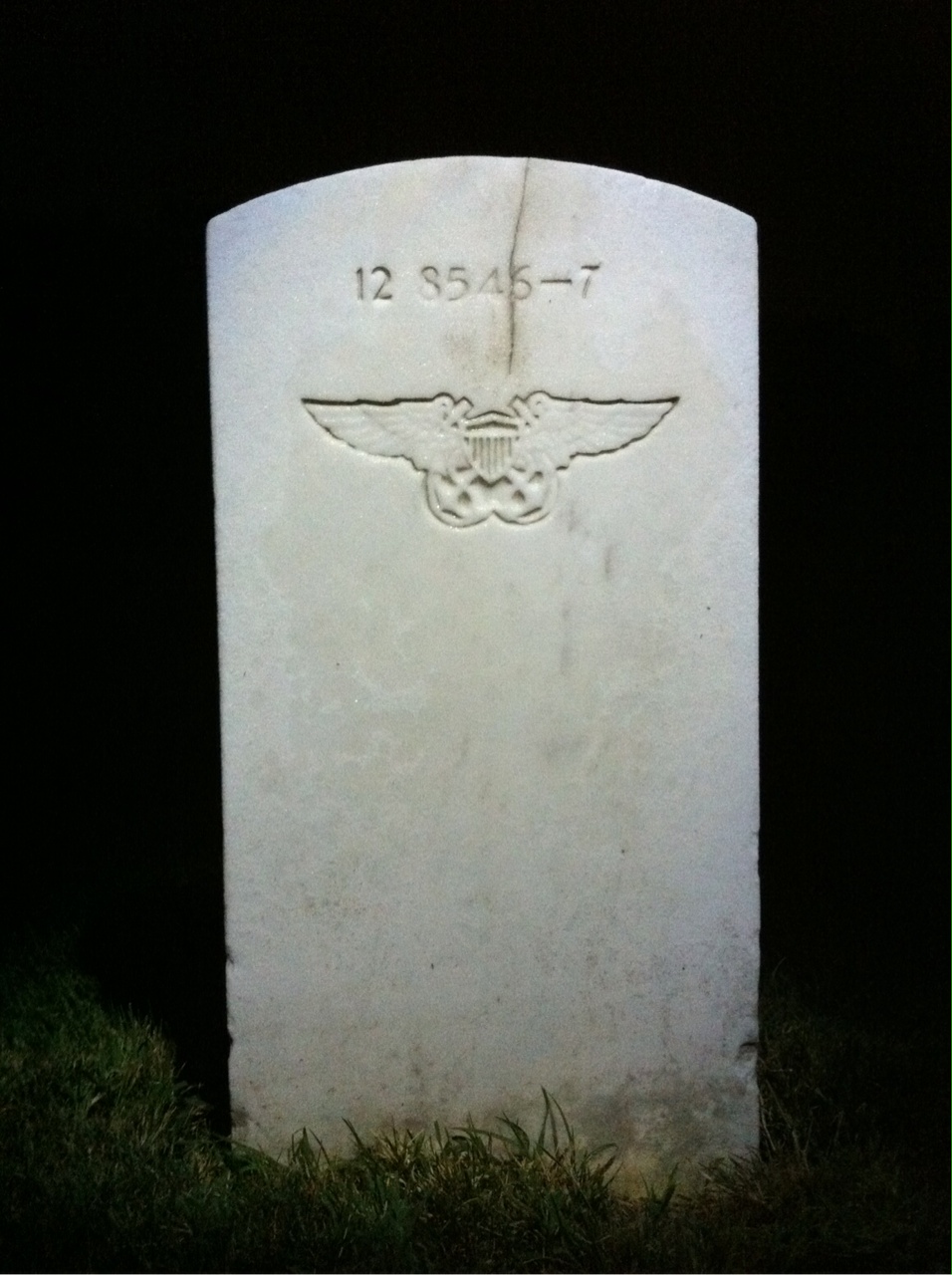Back of headstone — Dennis Anderson