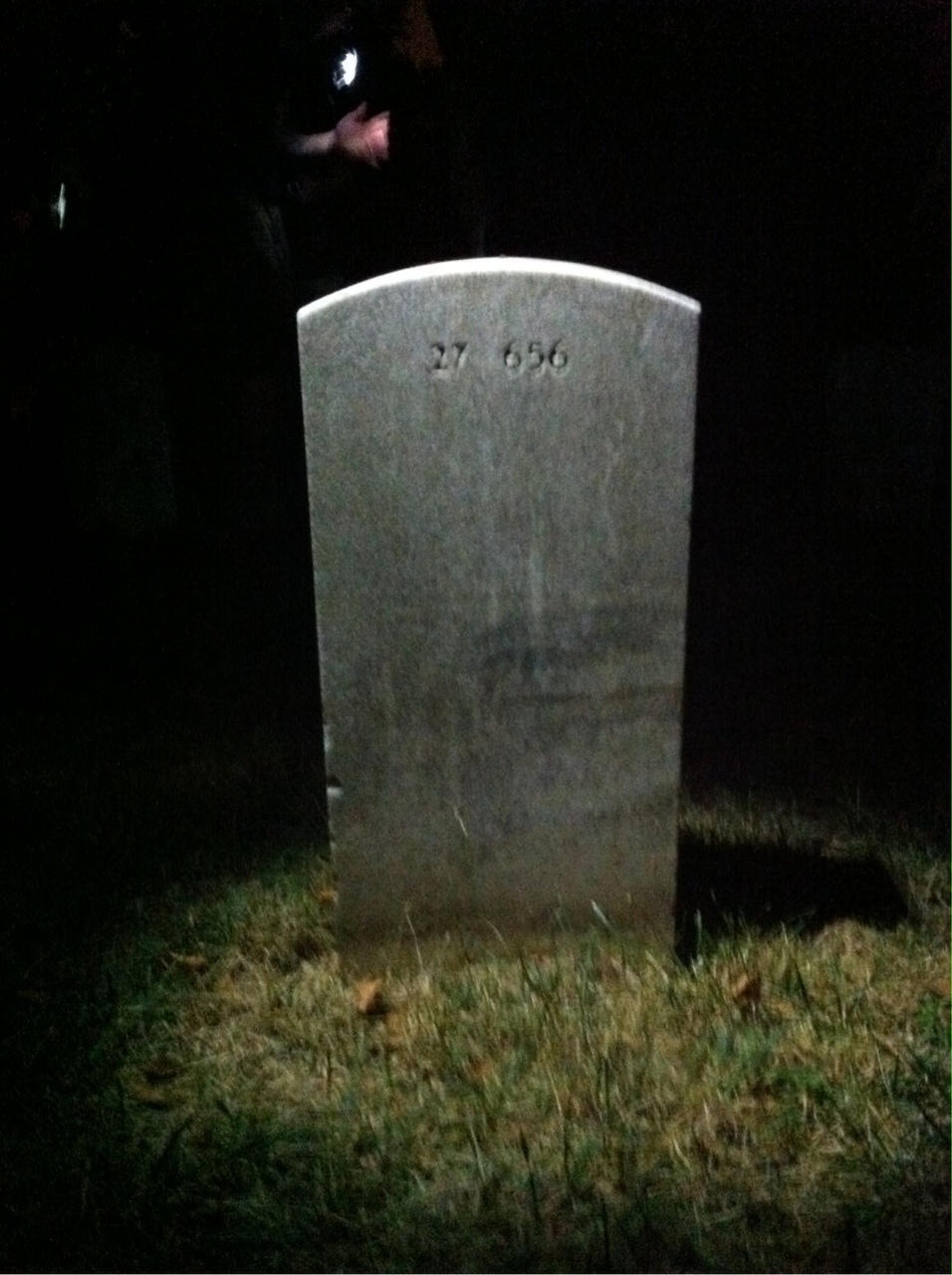 Back of headstone — George Benton