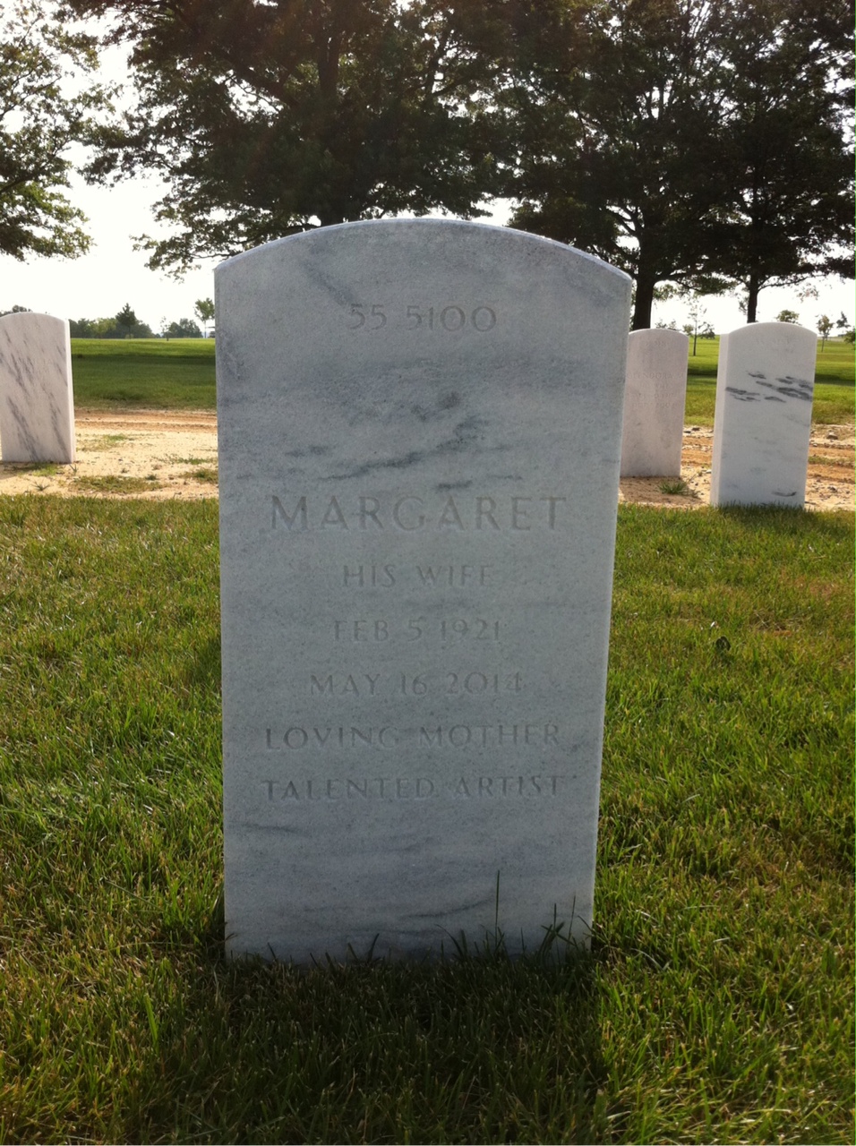 Back of headstone — William Adolph