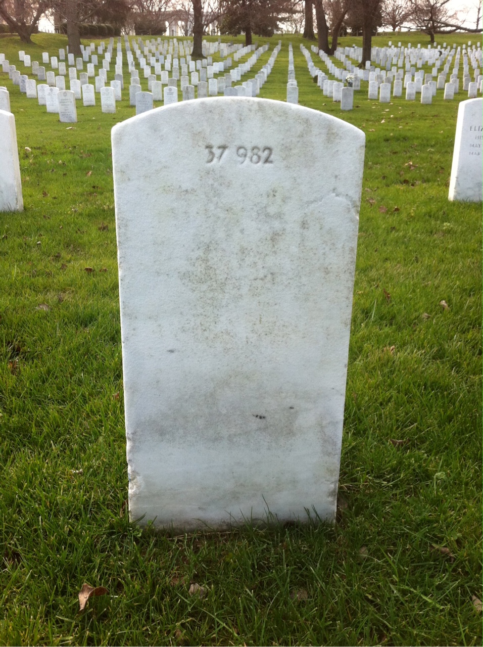 Back of headstone — Donald L Sherman