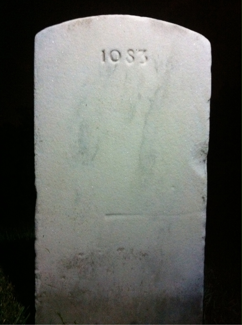 Back of headstone — Mike Molnar