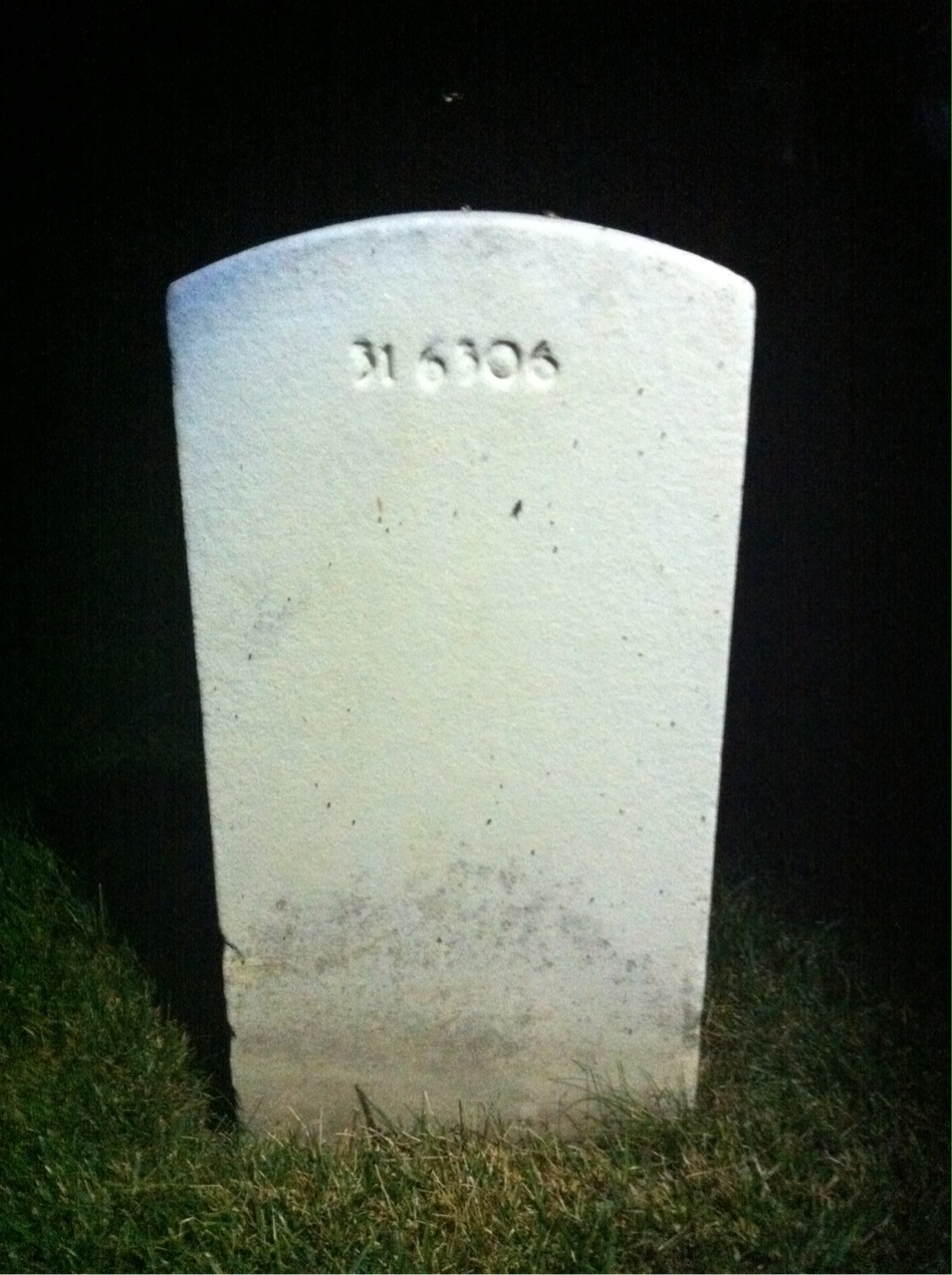 Back of headstone — Albert Middleton