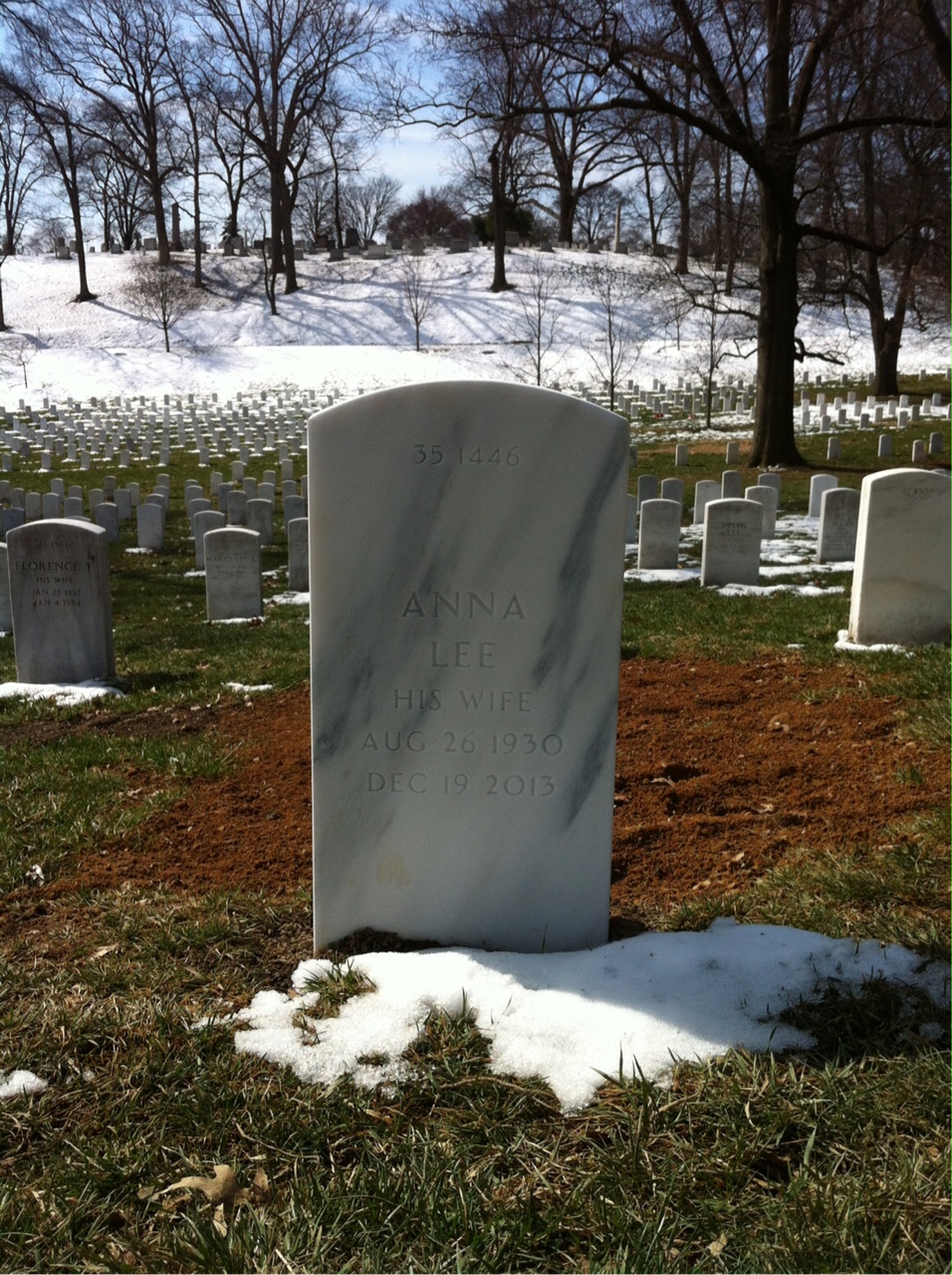 Back of headstone — James H Wright
