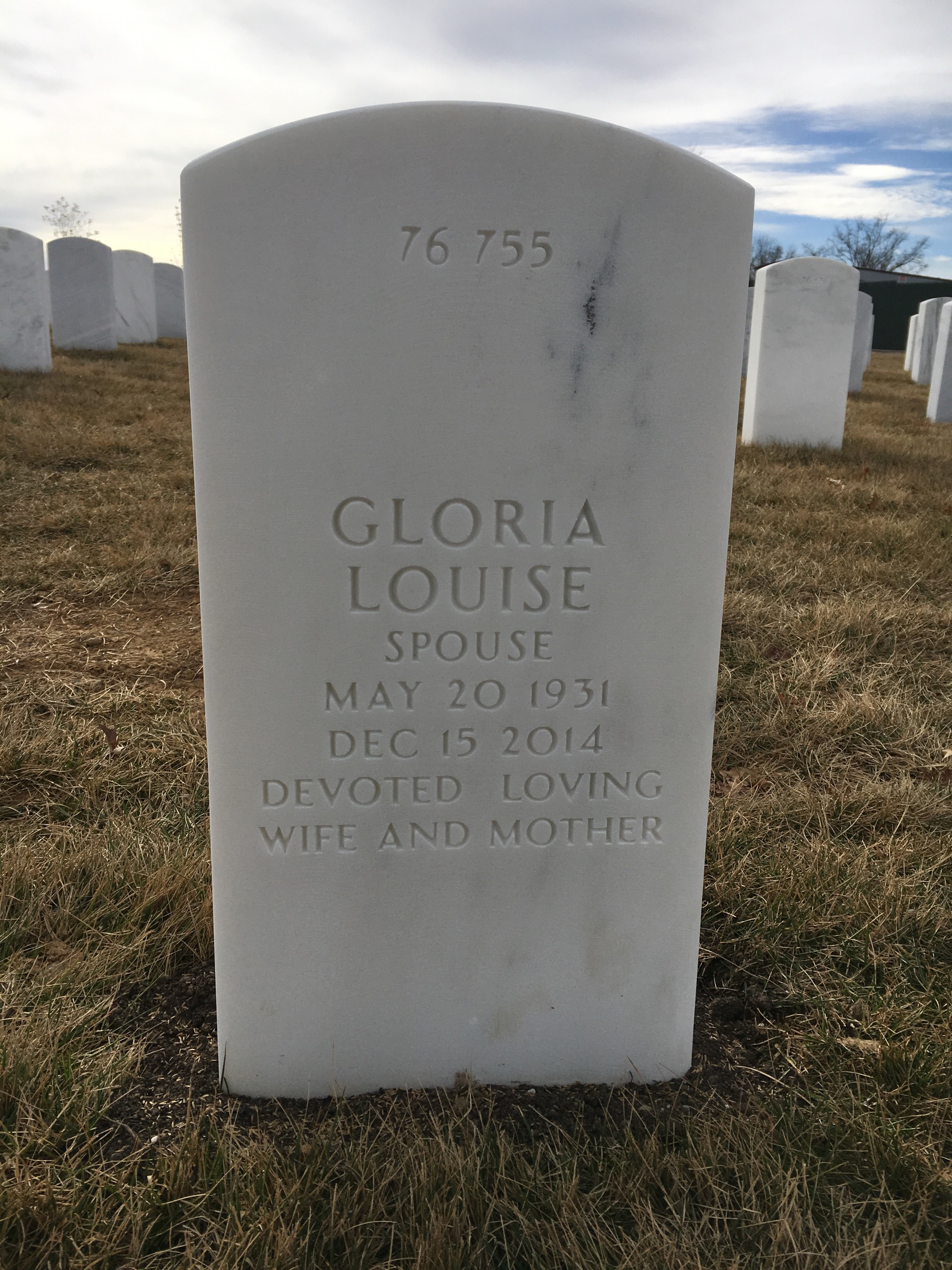 Back of headstone — William T Beale