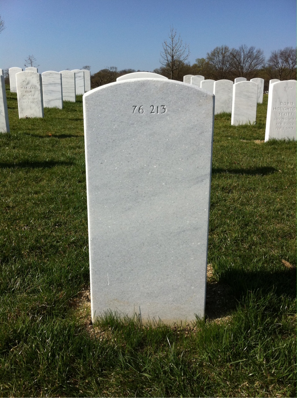 Back of headstone — William Milnor