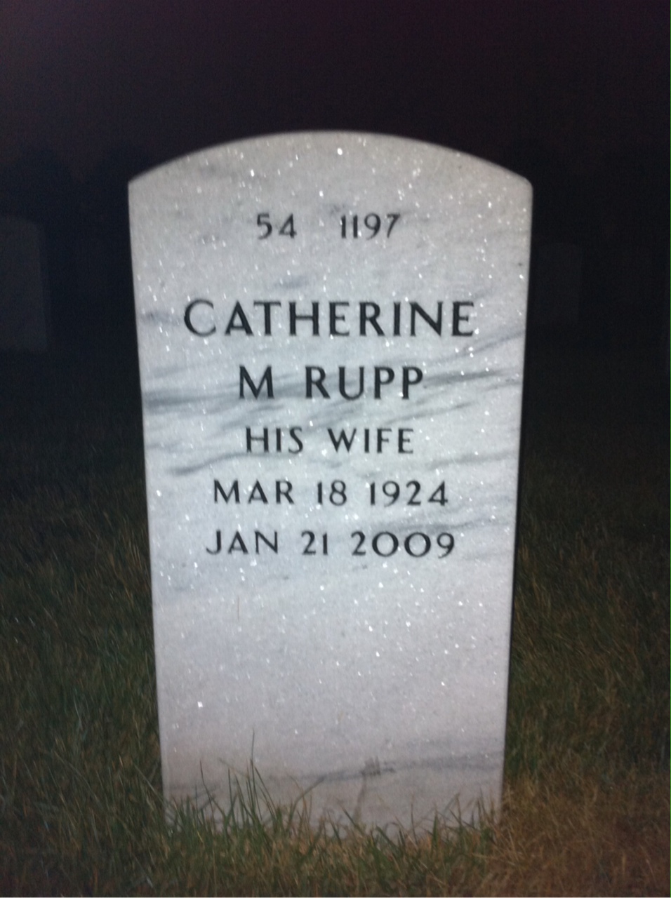 Back of headstone — Arthur Donarski