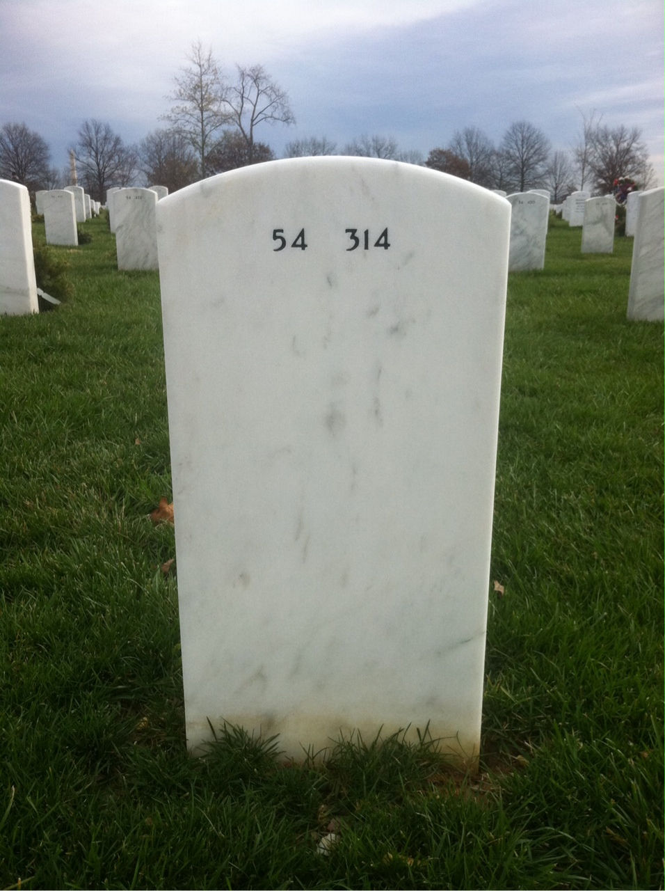 Back of headstone — Charles Curtis