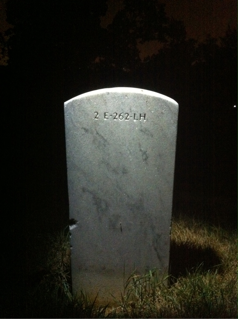 Back of headstone — Charlotte Aronson