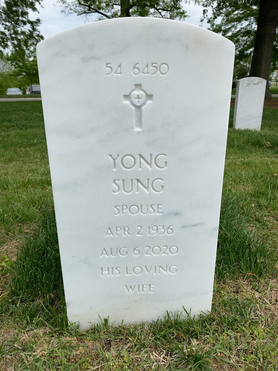 Back of headstone — Donald Gold