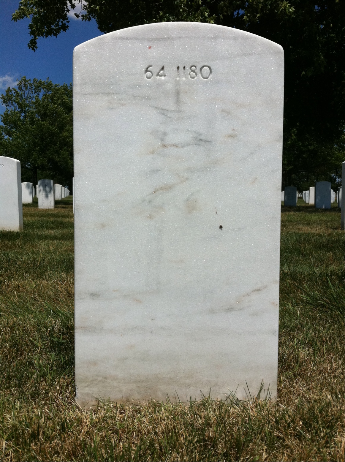 Back of headstone — Todd Irwin Himes