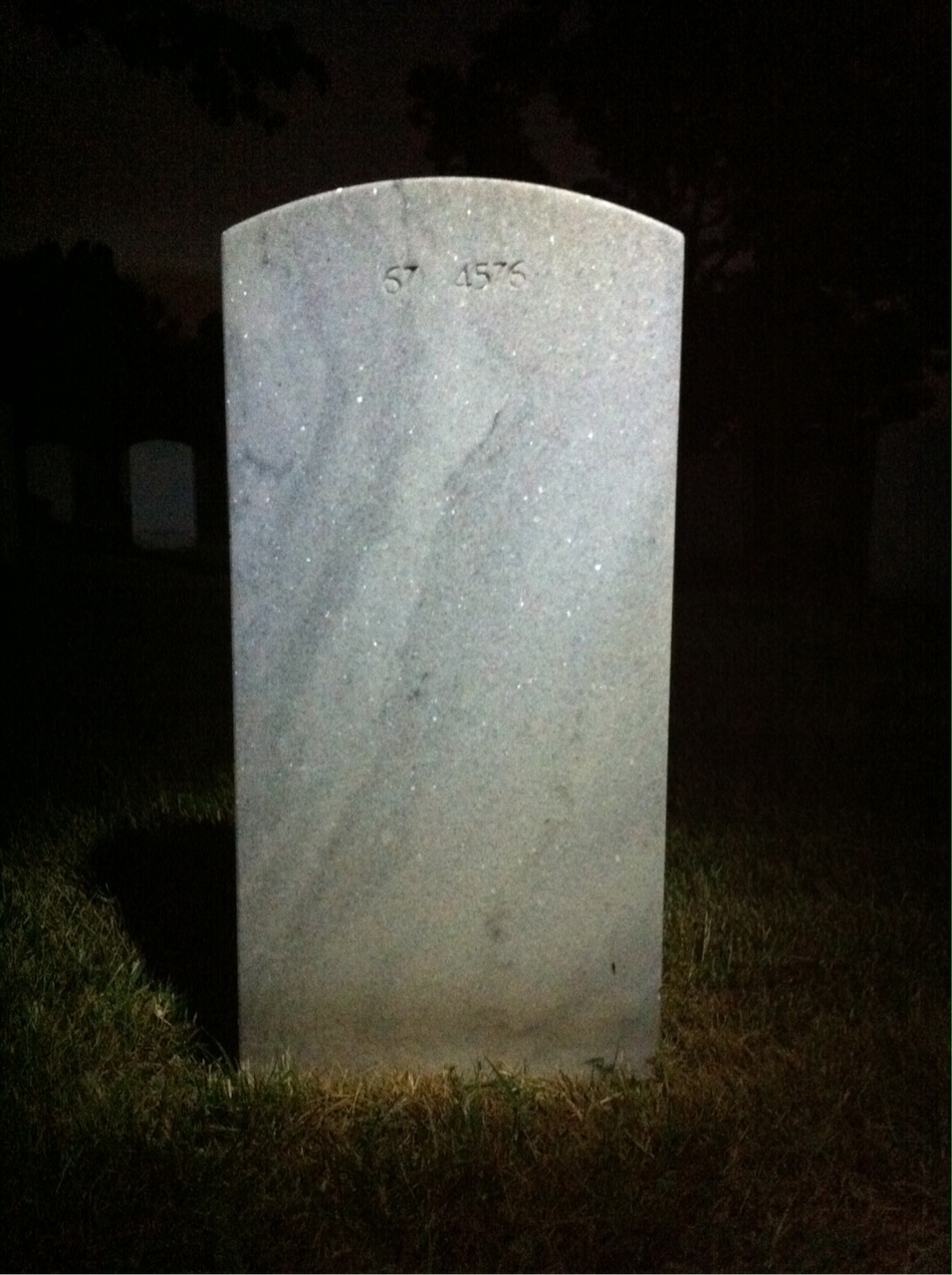 Back of headstone — Gerald Mitchell