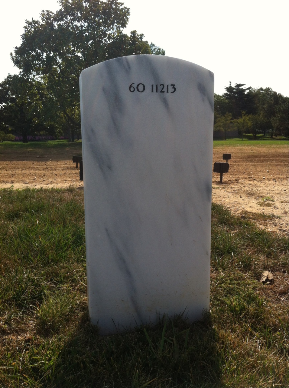Back of headstone — Charles Rogers