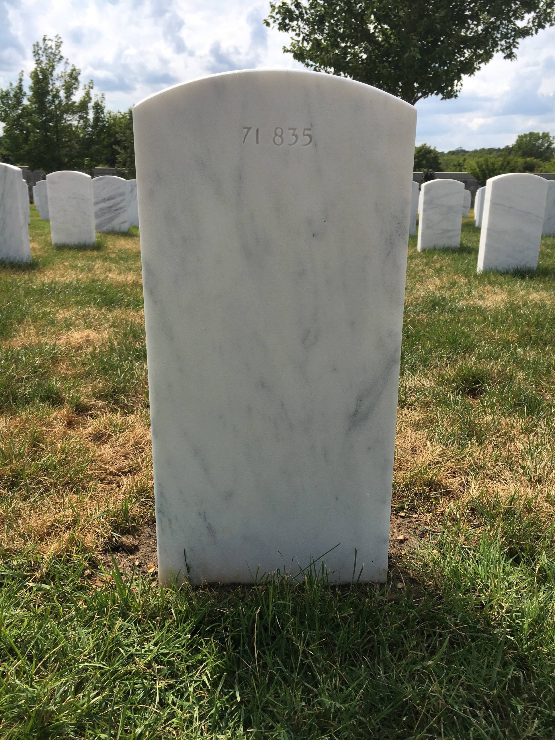 Back of headstone — Eugene Cox