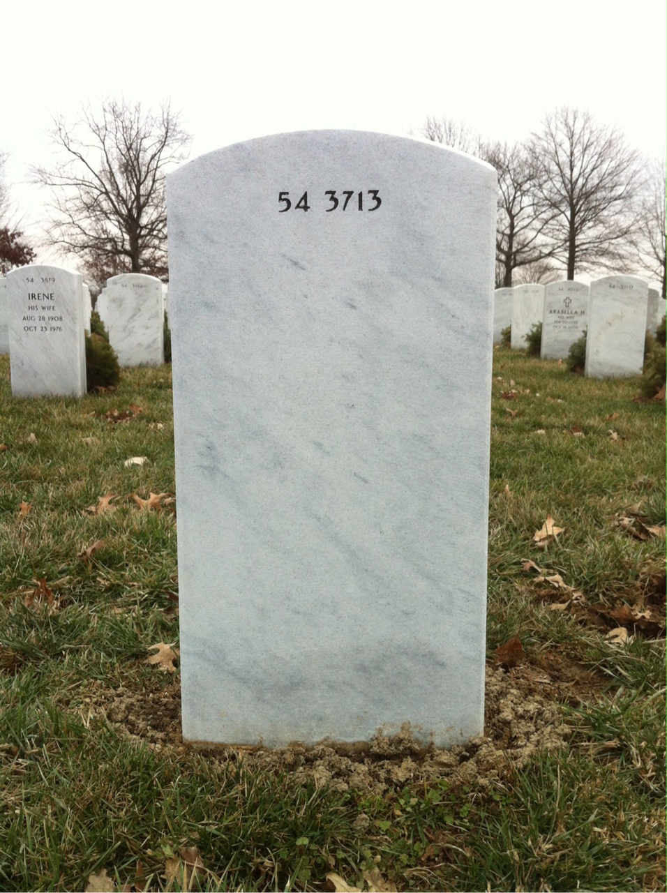 Back of headstone — Robert Brown