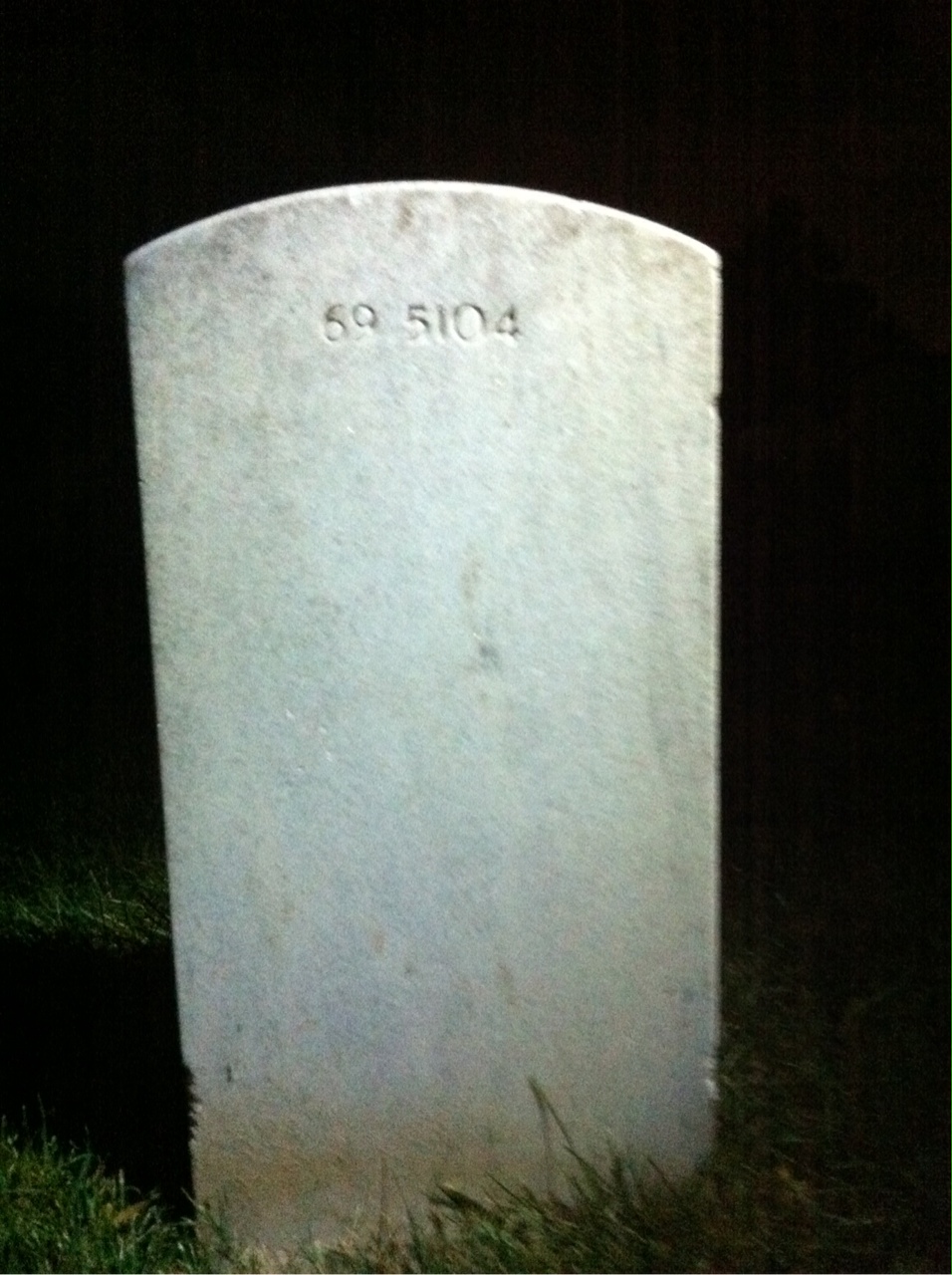 Back of headstone — William Kevin Burns