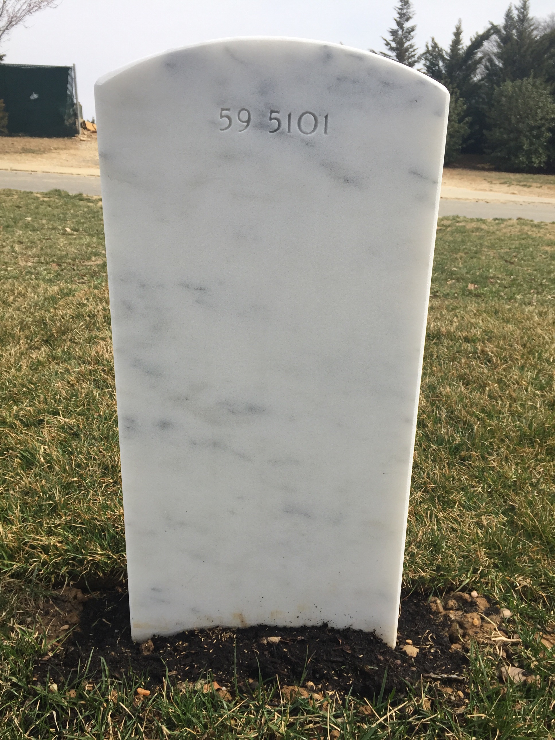 Back of headstone — Calvin Mouton
