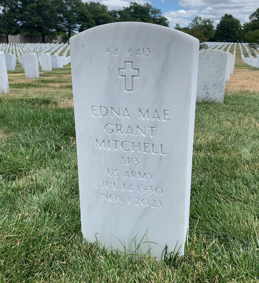 Back of headstone — Claude Mitchell