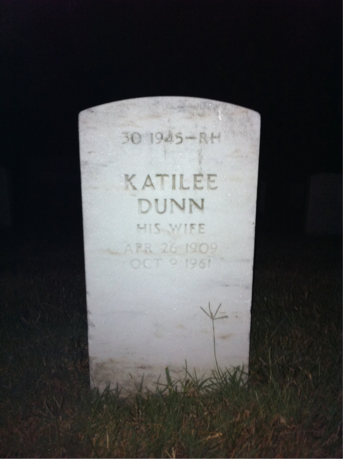 Back of headstone — Edward Ash