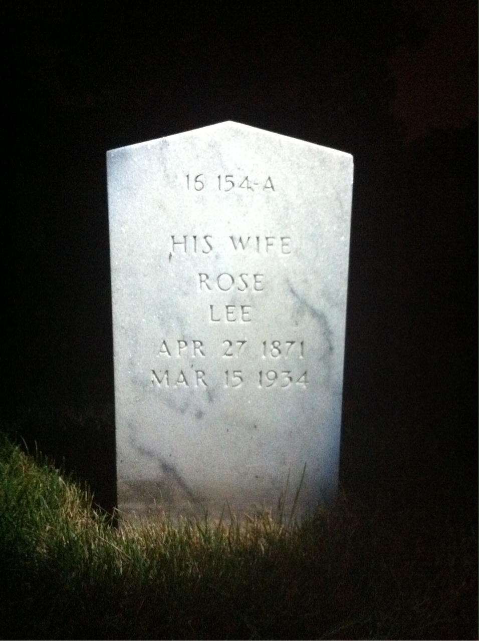 Back of headstone — John Muse