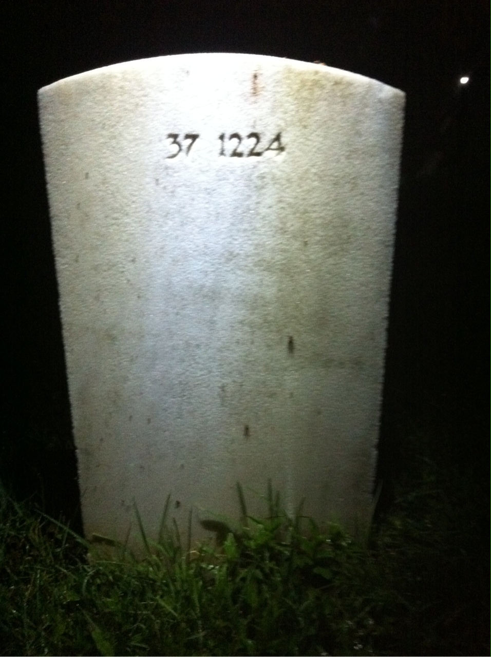 Back of headstone — Robert E Nelson