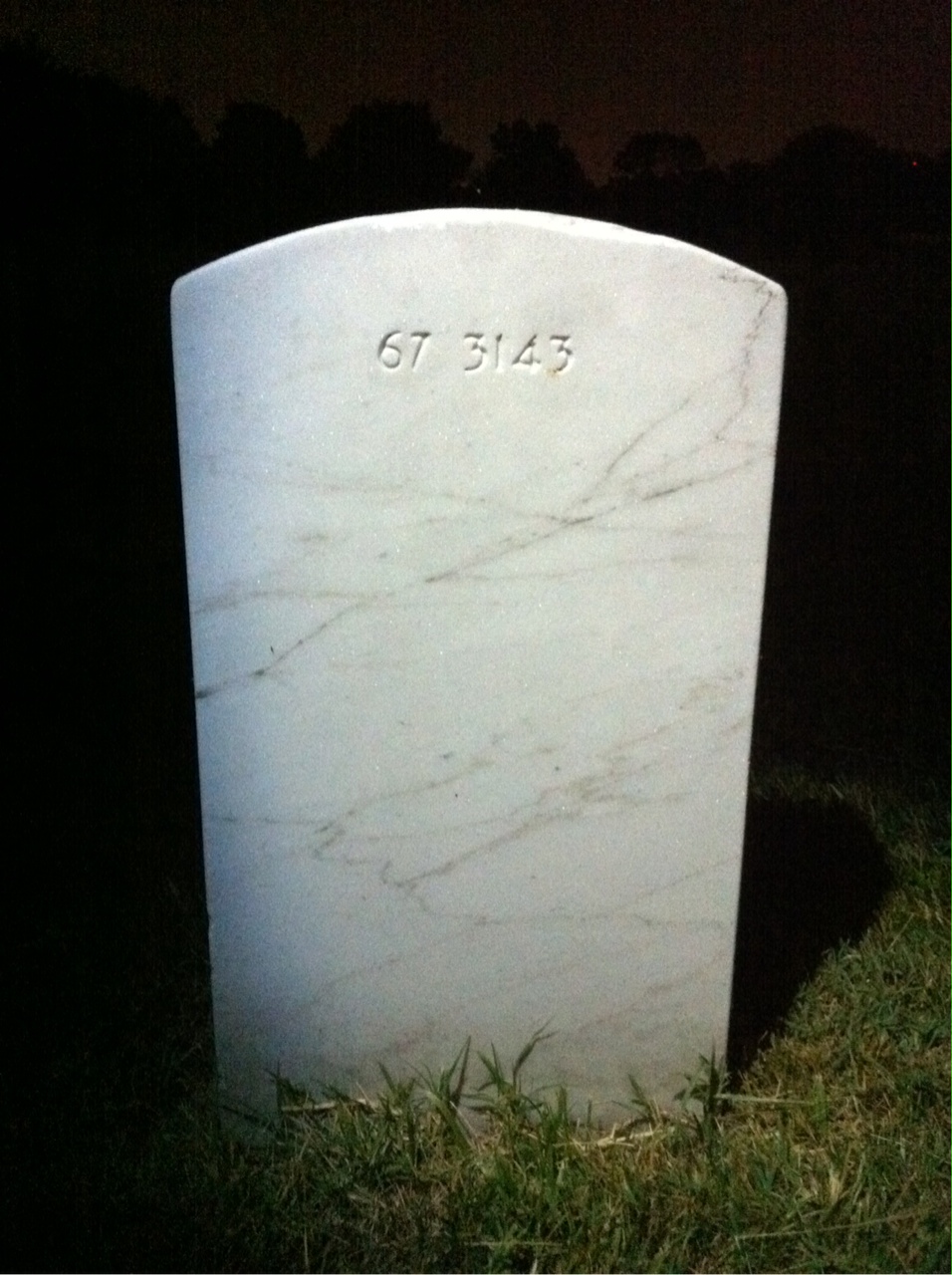 Back of headstone — Charles Merriam Helms