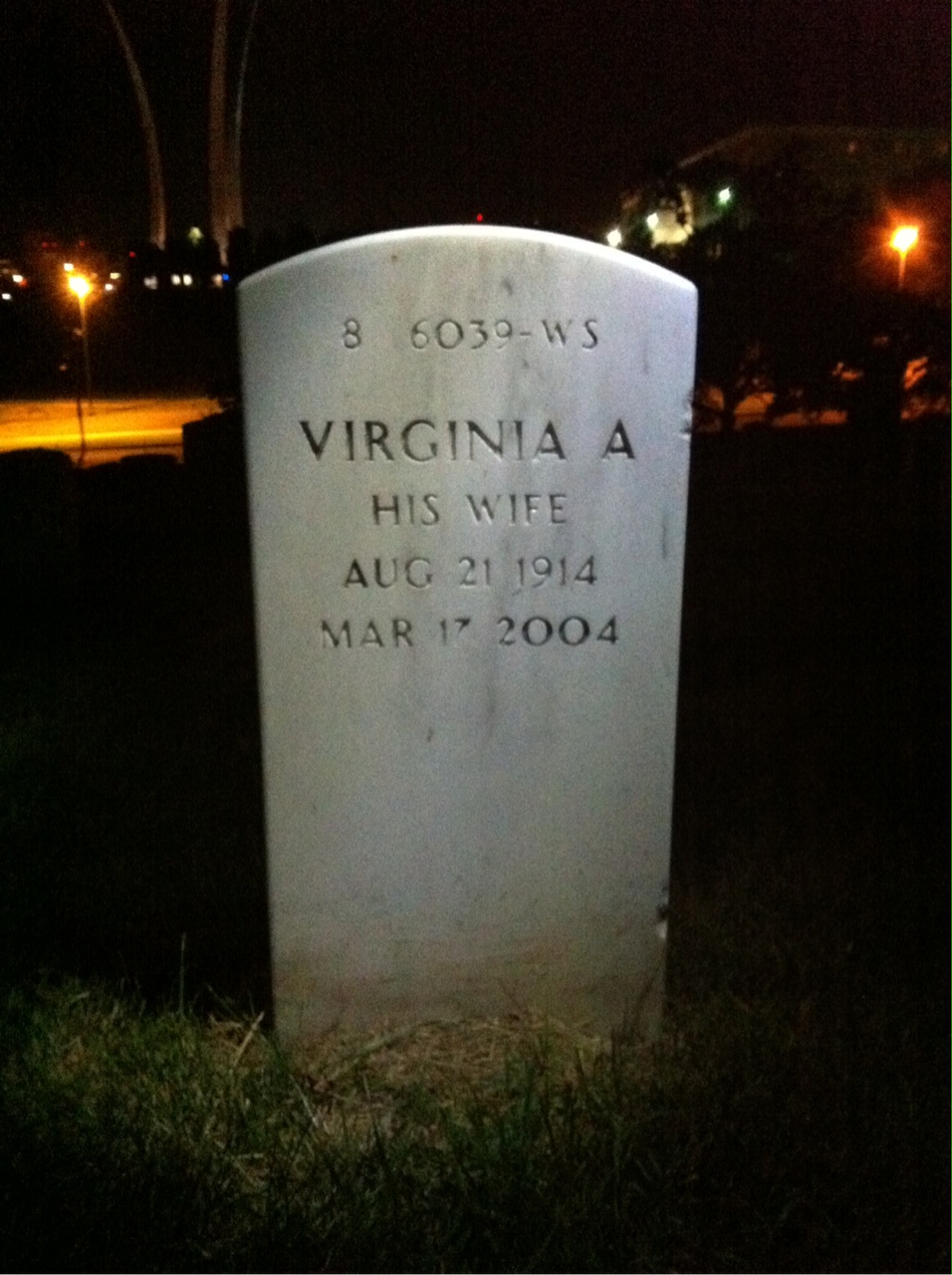Back of headstone — Emmett Cook