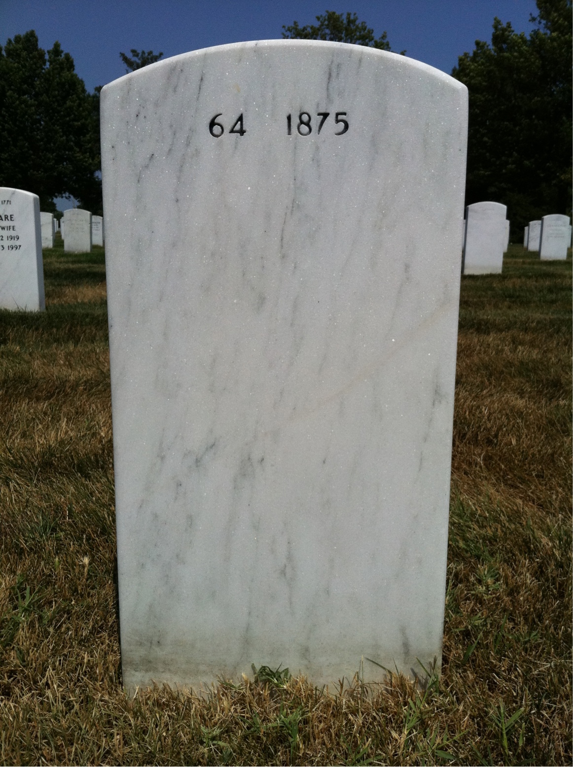 Back of headstone — Ruthharriet Mccarthy