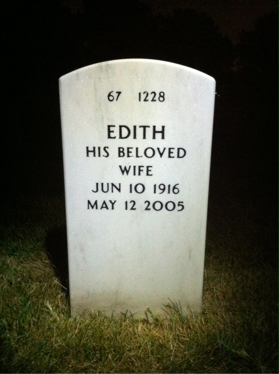 Back of headstone — Leon Fields