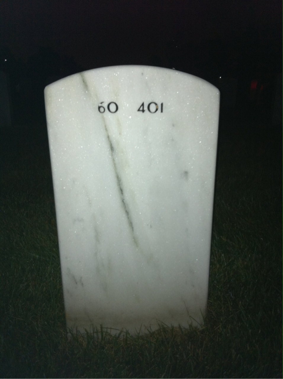 Back of headstone — Harold Hart