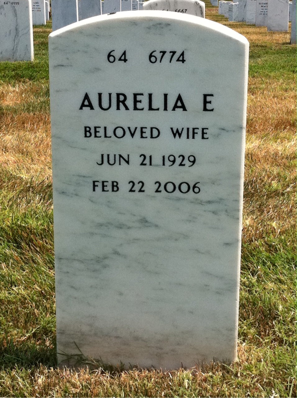 Back of headstone — Charles Howery