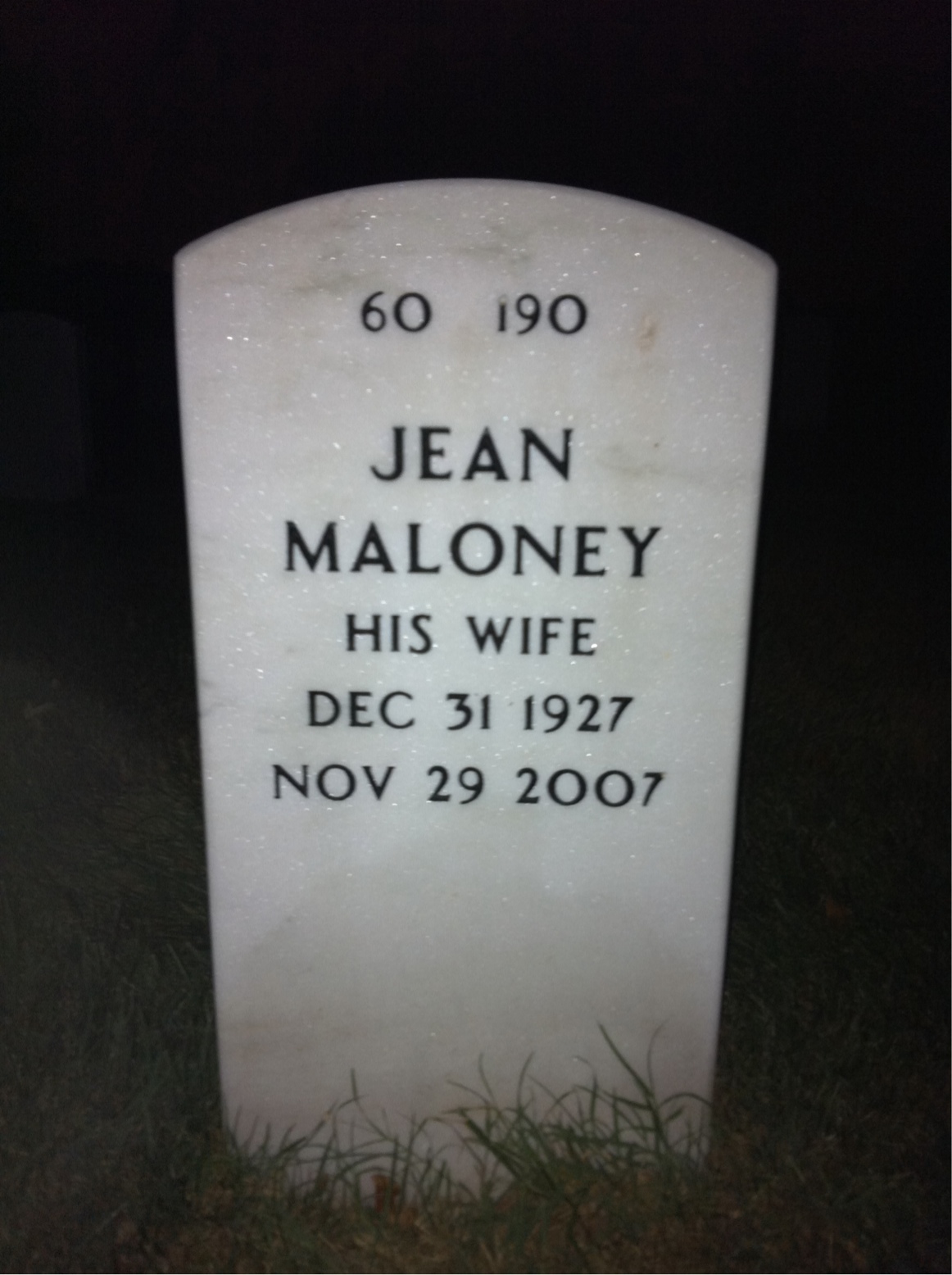 Back of headstone — John Prentice