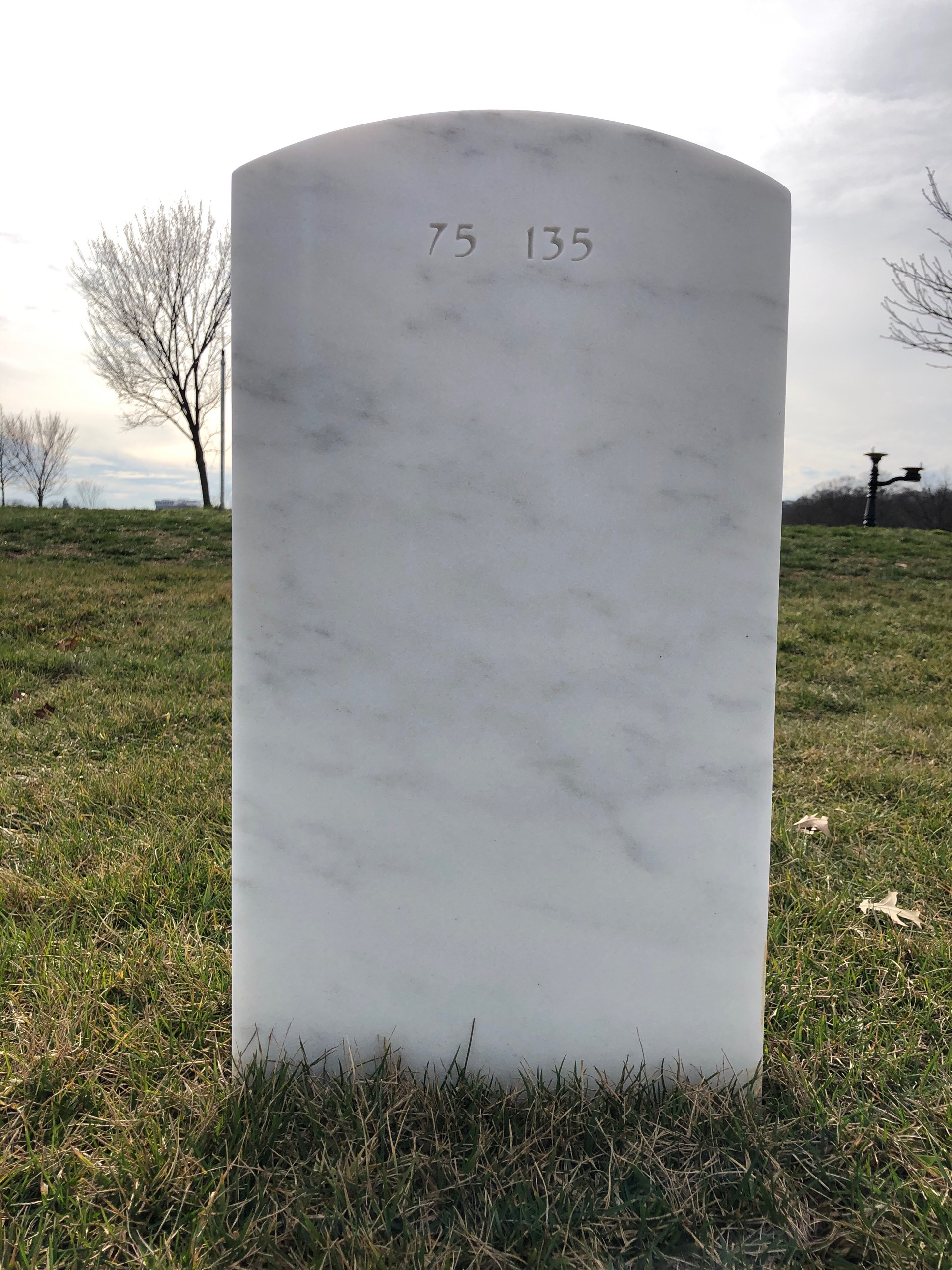 Back of headstone — William Albert Shumadine