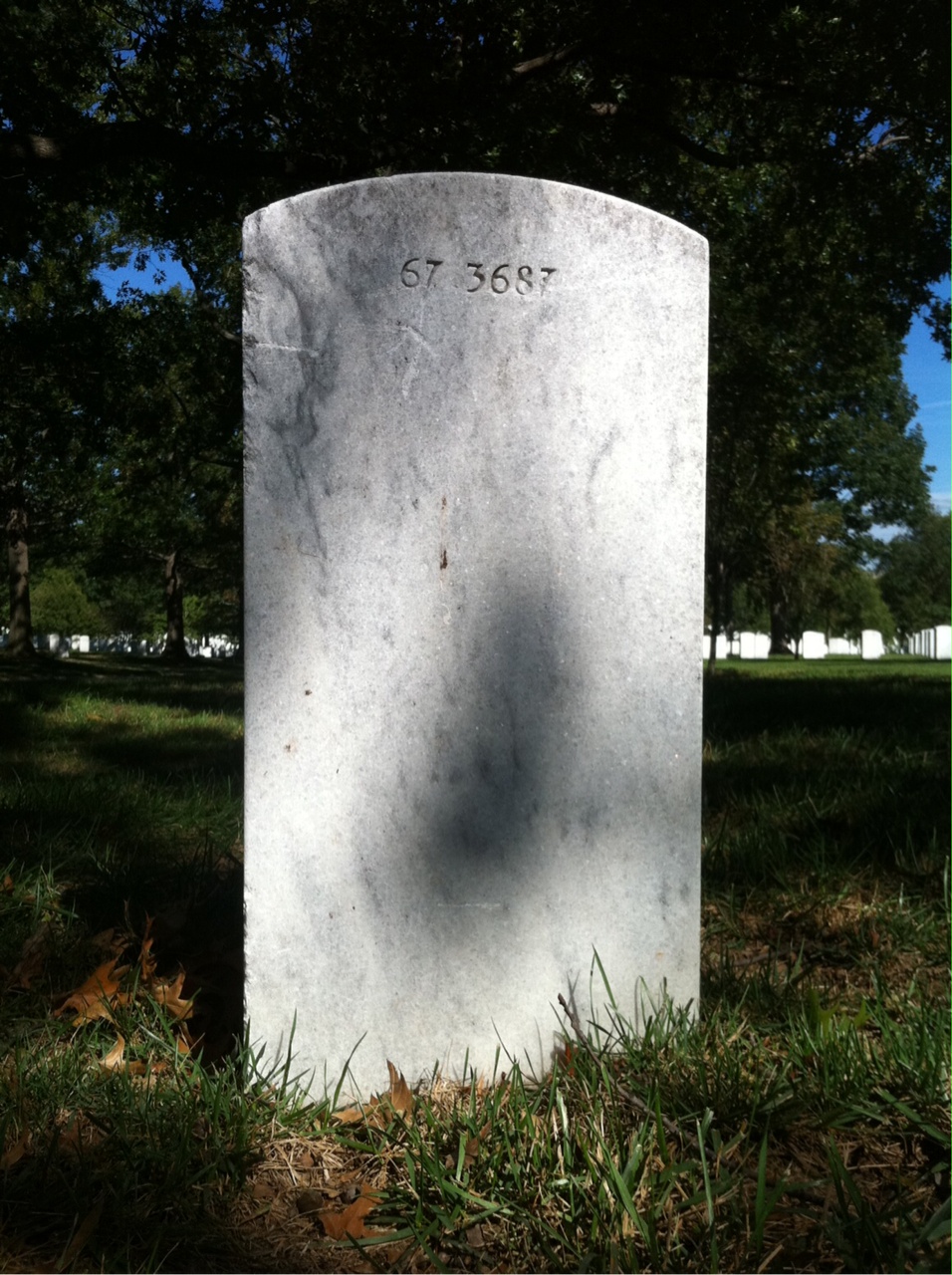 Back of headstone — Robert Ayers
