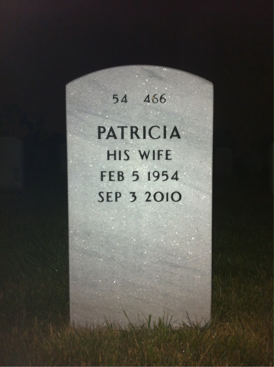 Back of headstone — John Hess