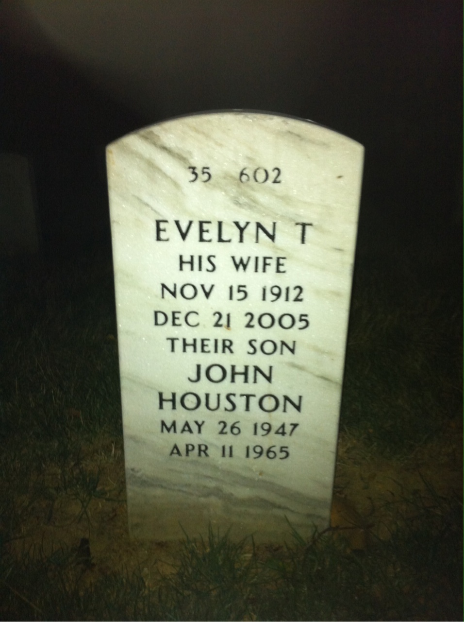 Back of headstone — Robert Williamson